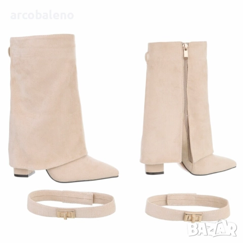 Ликвидация! Дамски боти на висок ток - Доставка 24 часа , снимка 5 - Дамски боти - 52196395