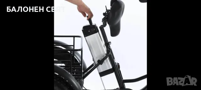 -10% ТЕЛК Хибрид Електрически Триколесен Велосипед 48V 500W 15Ah CHOPPER, снимка 4 - Велосипеди - 48445765