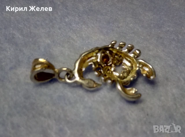 ЗОДИЯ СКОРПИОН ФИГУРАЛЕН СРЕБЪРЕН ПЕНДАНТ СРЕБРО 925 с ИСКРЯЩ ЦИРКОН 37741, снимка 7 - Колиета, медальони, синджири - 50510686