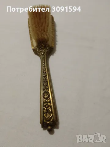  Стара аристократична хубава четка за дрехи с бродерия прекрасна бронзова изработка и хубава бродери, снимка 10 - Други ценни предмети - 48188427