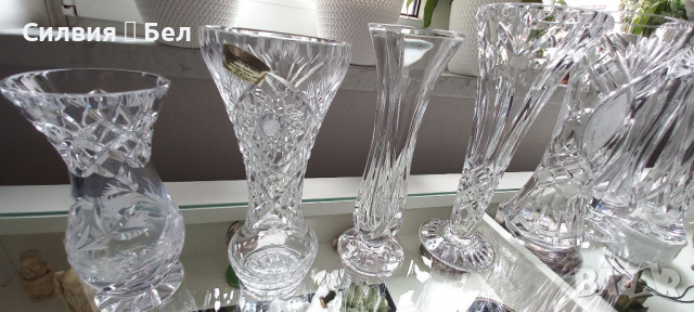 Ретро кристални вази🌹 различни цени, снимка 14 - Вази - 36212786