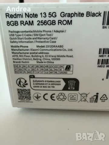 Redmi Note 13 5G,256GB -Black, снимка 2 - Xiaomi - 56181129