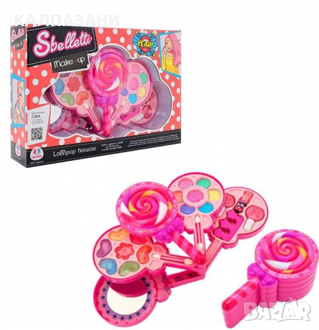 Детски комплект гримове Globo Sbelletti - Близалка, 4 палитри 8014966390404