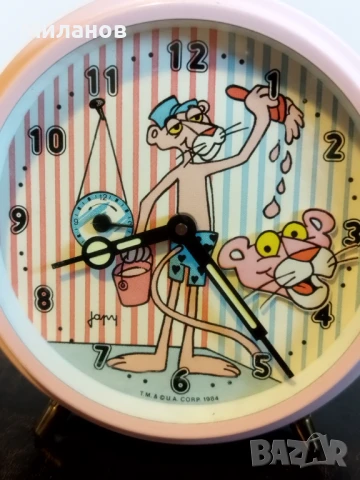 Стар механичен анимиран будилник, настолен часовник, снимка 2 - Антикварни и старинни предмети - 50967743