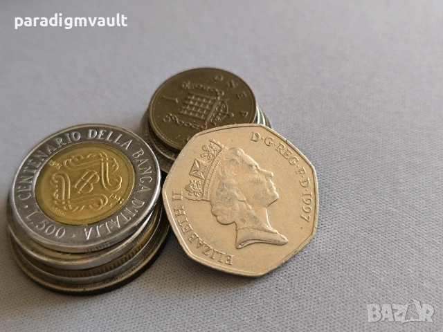 Монета - Великобритания - 50 пенса | 1997г., снимка 2 - Нумизматика и бонистика - 53058276