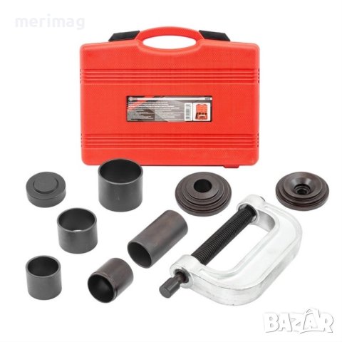 Универсална скоба за монтаж и демонтаж на шарнири и втулки 10части ForceKraft, снимка 2 - Куфари с инструменти - 44173552