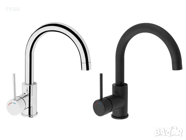 НОВИ! Смесител за кухня баня хром Еко функция със сифон 