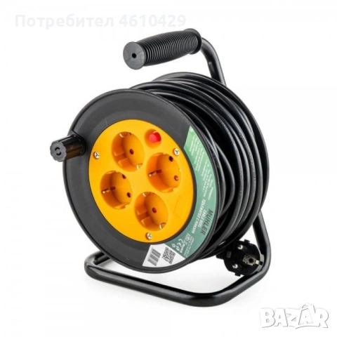 Muhler удължител с макара, 4 гнезда, дължина 15м, снимка 3 - Други инструменти - 53409006