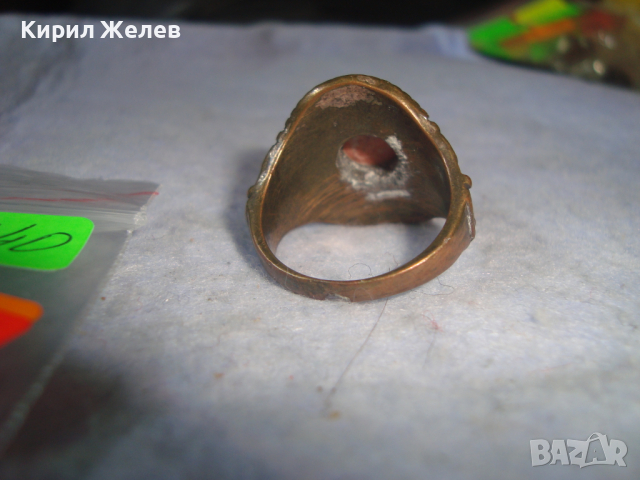 РЕТРО - ВИНТИДЖ АРТ ДЕКО МЕСИНГОВ ПРЪСТЕН 18640, снимка 7 - Пръстени - 36379695