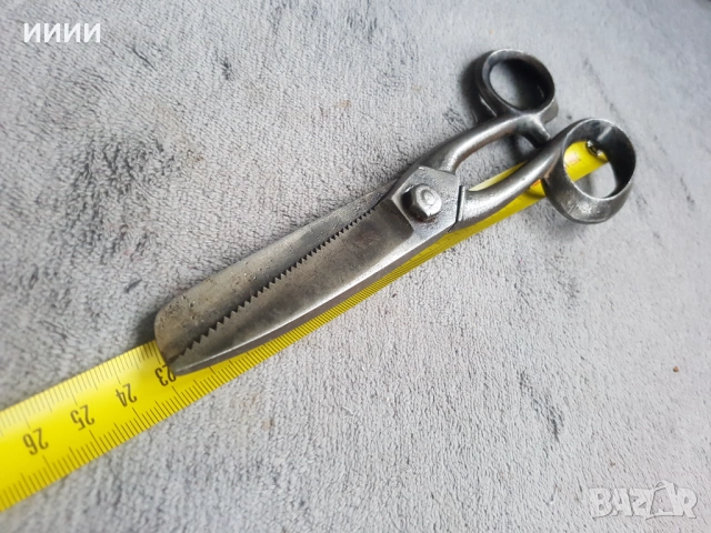 Ножица шивашка стара, снимка 4 - Антикварни и старинни предмети - 53425826