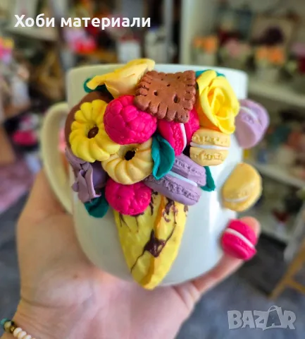 Чаша Полимерна глина, снимка 3 - Подаръци за жени - 47403984