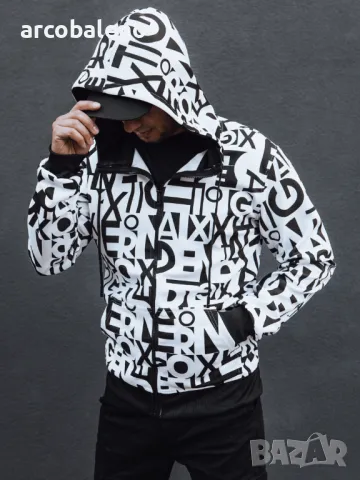 Мъжки суичър с цип и качулка 