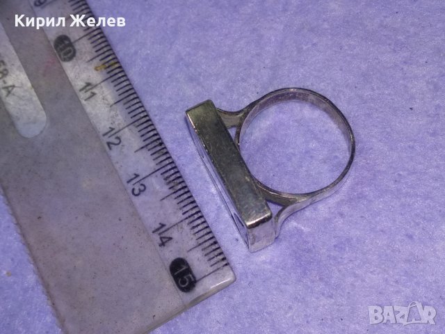 Стар СРЕБЪРЕН ЕЛЕГАНТЕН ПРЪСТЕН СРЕБРО 925 с ЧЕРЕН ОНИКС и МЛЕЧЕН КВАРЦ РЪЧНА АРТ ИЗРАБОТКА 40599, снимка 15 - Антикварни и старинни предмети - 42613359