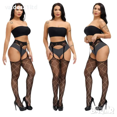 Чорапогащник тип жартиер, снимка 3 - Дамски чорапи - 35183887