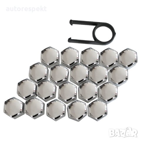 Капачки за болтове на джантите 17мм - хром, снимка 2 - Аксесоари и консумативи - 40636921