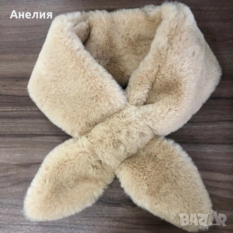 Пухкав дамски шал имитиращ заешка кожа, снимка 8 - Шалове - 52657480