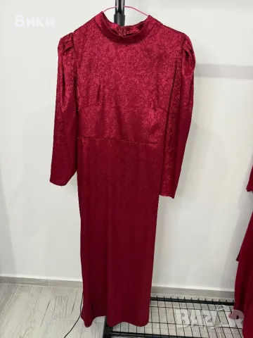 Дълга червена рокля , снимка 6 - Рокли - 48399870