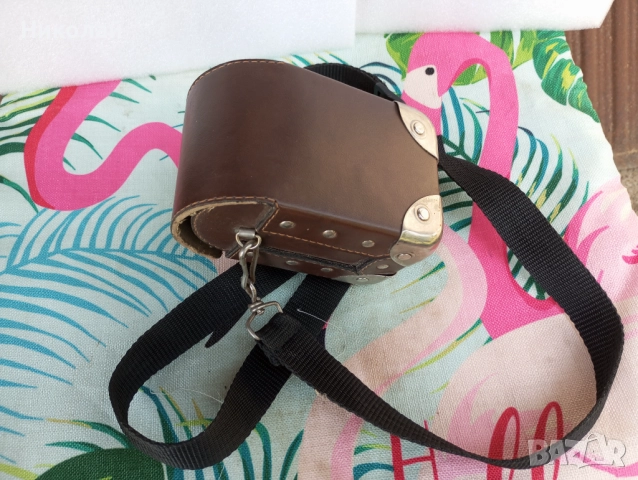 Кожена чанта с метален обков, снимка 6 - Чанти - 51652814