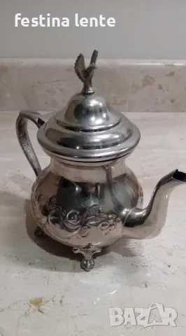 Посребрен месингов чайник, снимка 9 - Антикварни и старинни предмети - 50189333