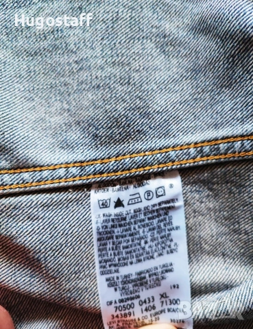 Мъжко оригинално Levi's дънково яке винтидж колекционерско изтъркано деним памук ХЛ, снимка 13 - Якета - 53248140