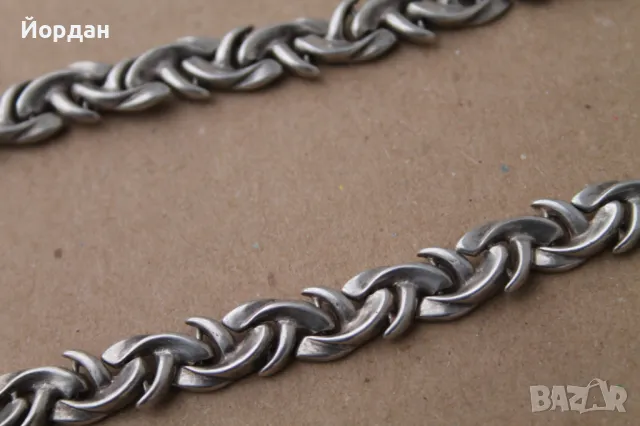 Дамско сребърно колие, снимка 3 - Колиета, медальони, синджири - 49771414