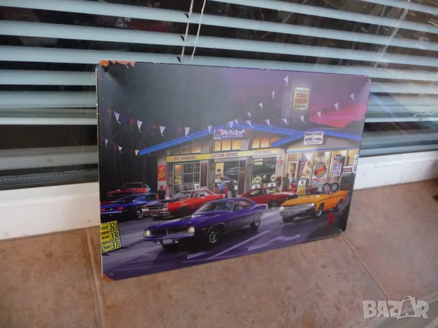 Метална табела кола бензиностанция заведение крайпътно бар американски, снимка 2 - Декорация за дома - 49067255