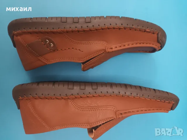 Кожени мъжки мокасини, снимка 3 - Мокасини - 56170859