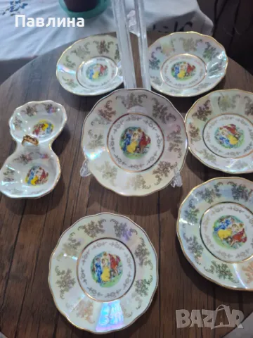 Порцеланови чинийки с Трите грации , снимка 5 - Чинии - 48744851