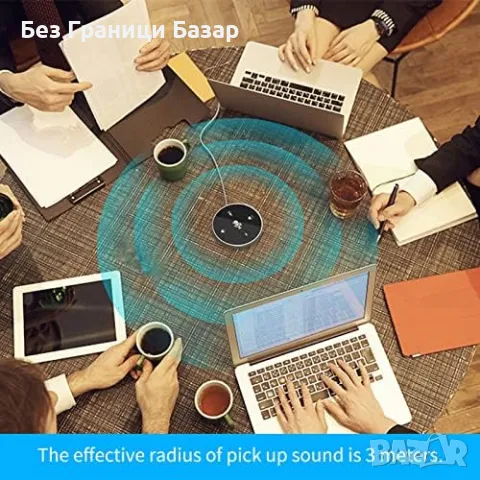 Нов Микрофон за лаптоп с говорител – онлайн срещи, шумопотискане, офис, снимка 7 - Други - 49876834