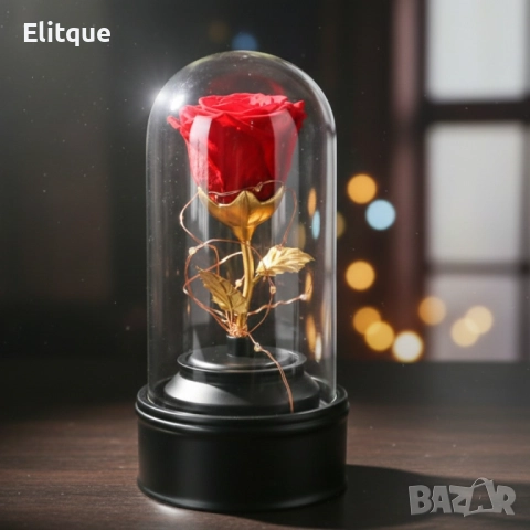 Вълшебна неувяхваща роза в стъкленица с LED светлина , снимка 5 - Подаръци за жени - 52895176