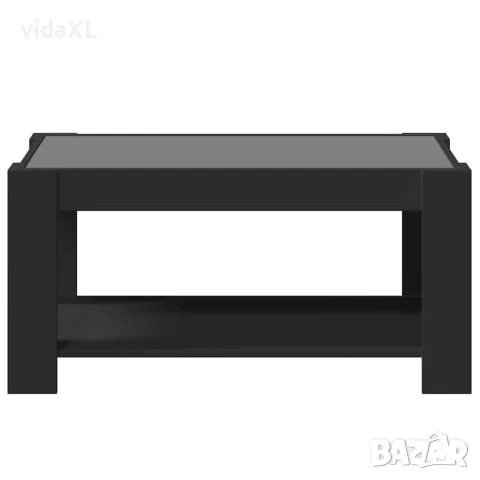 vidaXL Маса за кафе с LED, черна, 93x53x45 см, инженерно дърво, снимка 6 - Маси - 56148146