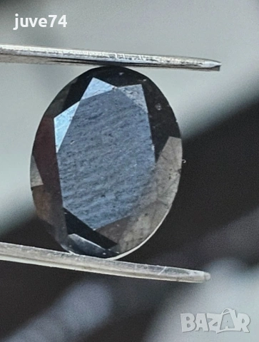 ЕСТЕСТВЕН ЧЕРЕН ДИАМАНТ НЕТРЕТИРАН НЕНАГРЯВАН  СЕРТИФИКАТ 6.5 кт. , снимка 2 - Други - 53785078