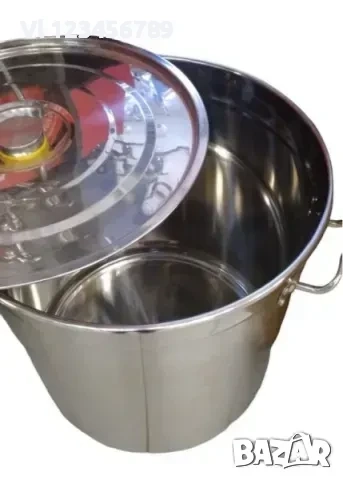 Казан с капак (неръждавейка) 55л, 78, 107 л, снимка 2 - Прибори за хранене, готвене и сервиране - 52271391