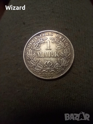 1 марка 1907 G Германия рядка