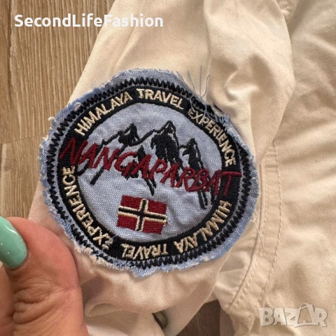 Мъжка риза Nangaparbat Himalaya Adventure Team с копчета размер L бяла, снимка 3 - Ризи - 52875898