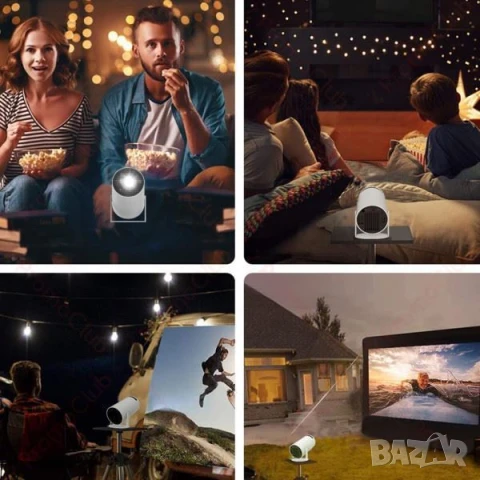 Преносим видеопроектор 4K, HDMI, USB, Android, Wi-Fi 6, BT 5.0, 130" екран, снимка 5 - Плейъри, домашно кино, прожектори - 51397100