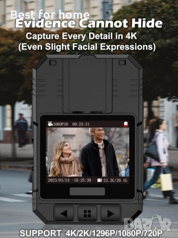 Мини полицейска камера SPIKECAM Z15 – HD видео, нощно виждане и запис на звук, снимка 4 - Други - 53021134