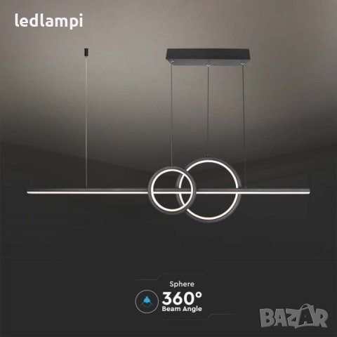 LED Полилей 15W Черен Неутрално Бяла Светлина, снимка 3 - Полилеи - 40758023