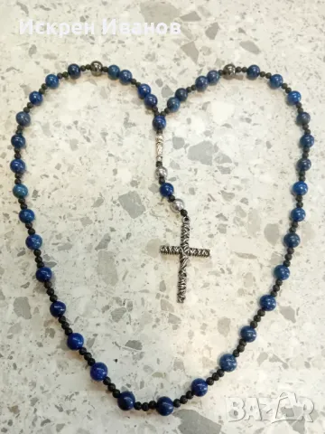 Разпятие, Кулие, Мъжки Гердан Хематит/Лазурит и Вулканичен Камък, снимка 7 - Други - 41168321