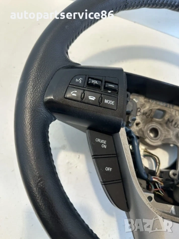 Кормилно колело с бутонни превключватели кожа MZR-CD за Mazda CX-7 2.2 (2011) , снимка 2 - Части - 53636071