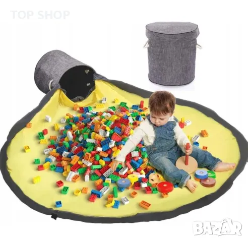 Livarno Кошница за играчки 3 в 1 постелка за игра син и розов цвят, снимка 4 - Образователни игри - 48818902