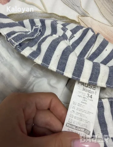 Къси ленени панталони на Pause jeans , снимка 3 - Къси панталони - 56342494