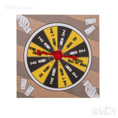 Алкохолна игра с 4 шота и въртележка, снимка 2 - Настолни игри - 44601598