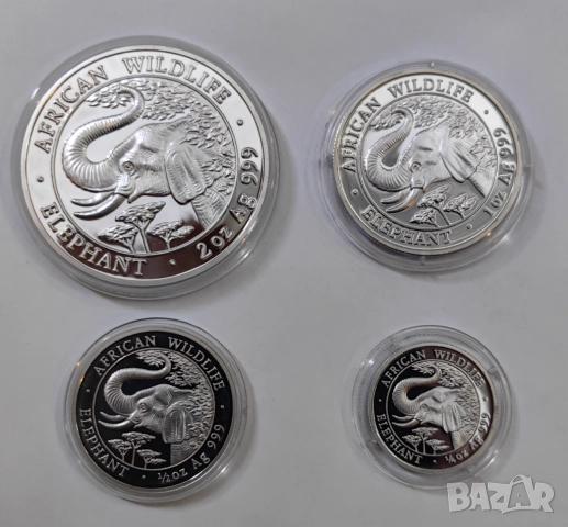 Африкански слон 2005 г . Изключително рядък сет, снимка 6 - Нумизматика и бонистика - 51895852