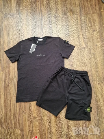Мъжка екип къси панталони и тениска STONE ISLAND Размери, L , XL  , снимка 3 - Спортни дрехи, екипи - 50661097