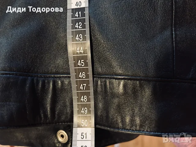 Дамско яке от естествена кожа (размер M) - вталено и елегантно, снимка 5 - Якета - 55772793