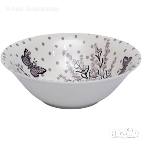 Порцеланова купа с декорация Лавандула – 5 инча