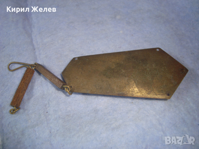 РЕТРО УКРАШЕНИЕ - ДЪРВОРЕЗБА МЕСИНГ КЕРАМИКА ХУДОЖЕСТВЕНА СТАРА РЪЧНА МАЙСТОРСКА ИЗРАБОТКА 74461, снимка 3 - Антикварни и старинни предмети - 36323796