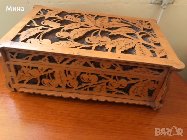 Продавам прекрасна кутия за бужута от тиково дърво , снимка 6 - Бижутерийни комплекти - 35777126
