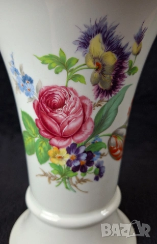 Елегантна порцеланова ваза - Lindner, Германия, снимка 4 - Вази - 53621904